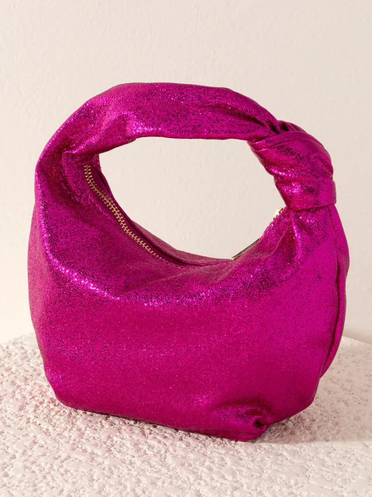 Shiraleah Chrissy Knotted Metallic Top Handle Bag