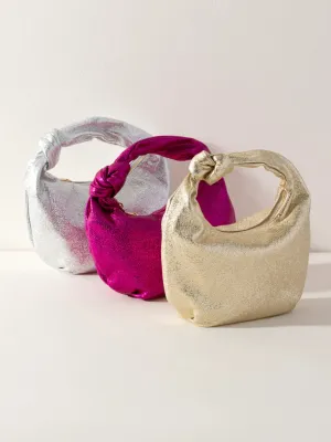 Shiraleah Chrissy Knotted Metallic Top Handle Bag