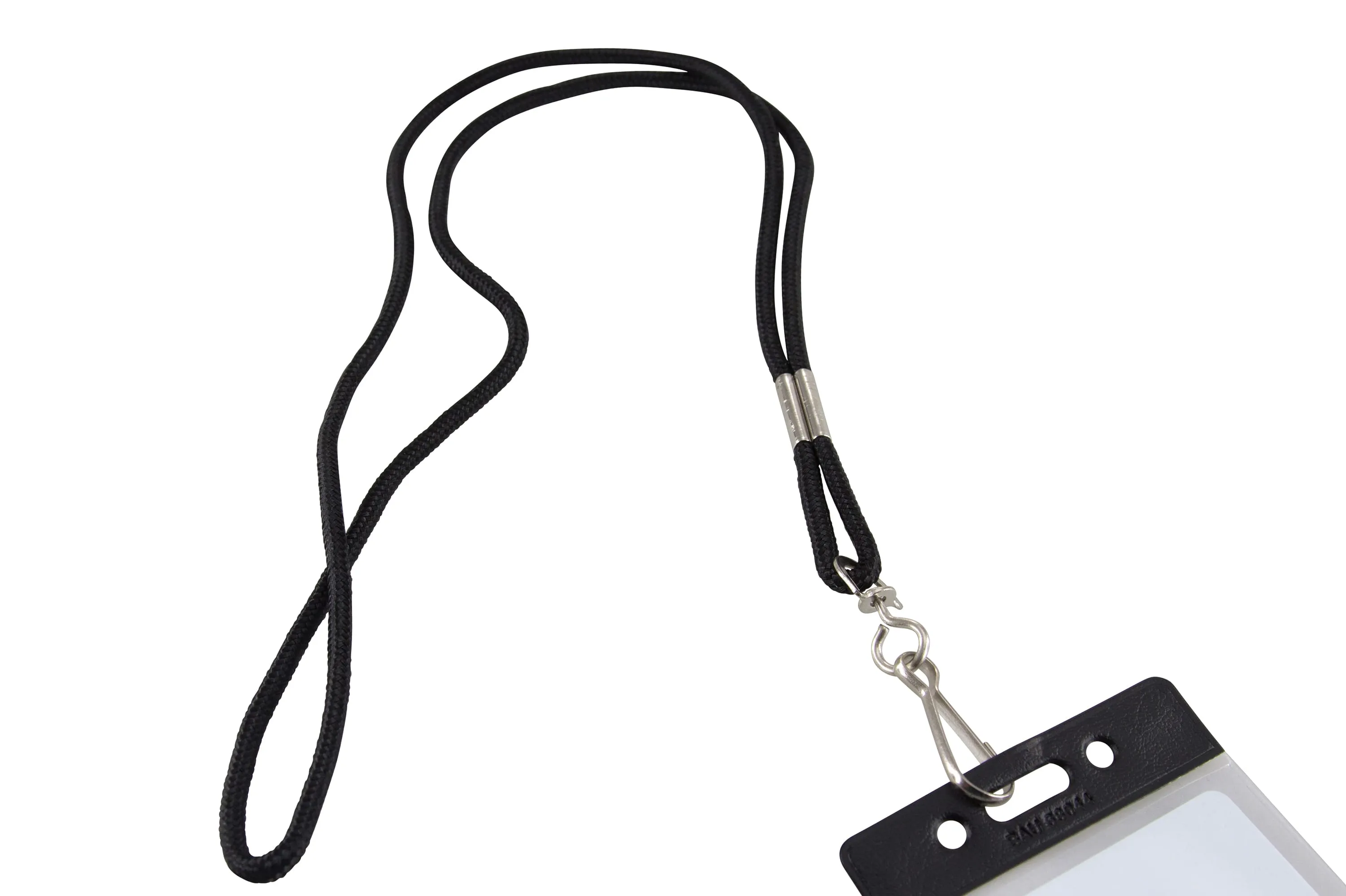 SICURIX Standard Lanyards Hook Rope Style 12 Pack BLACK (68939)