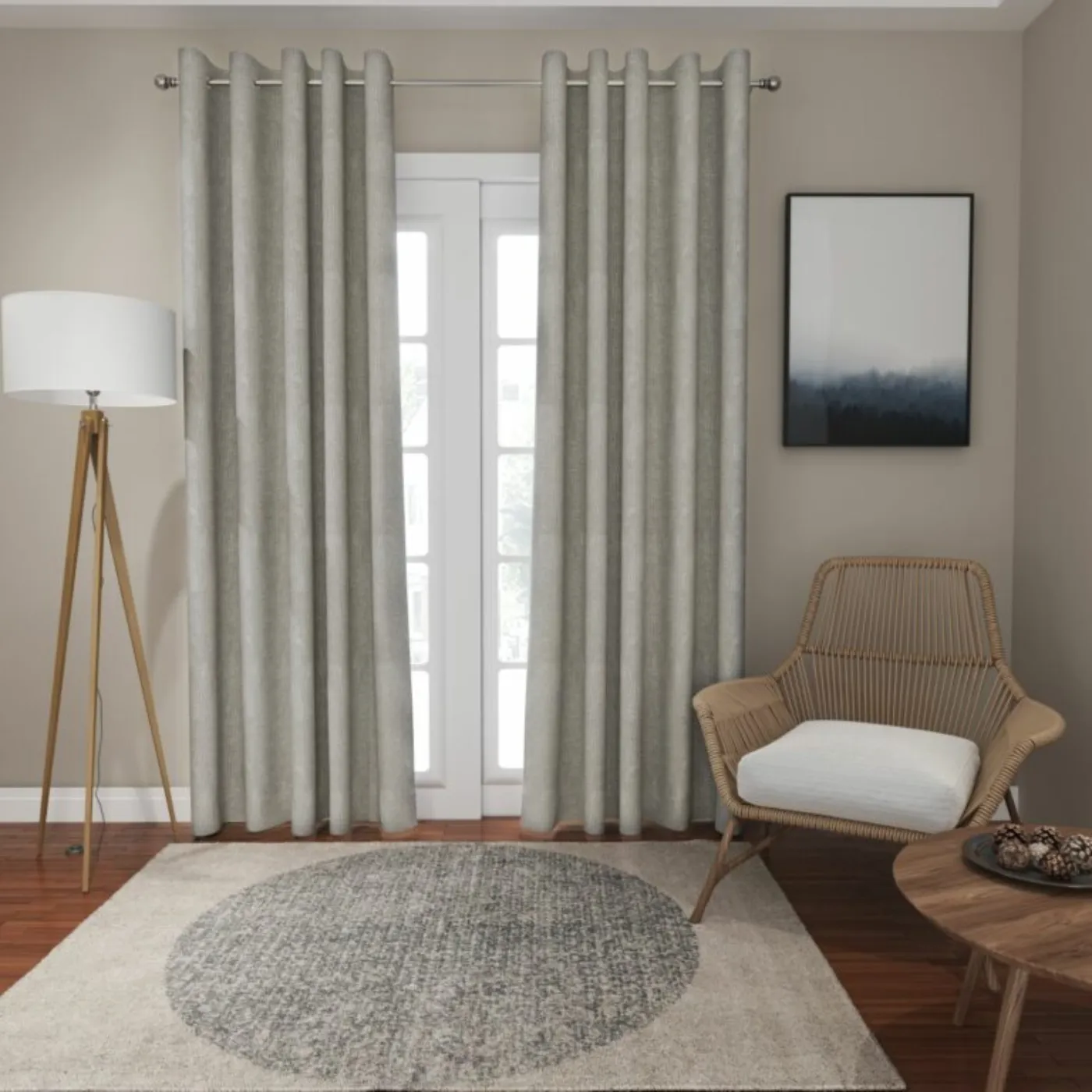 SLX Silhouette Ring Top Readymade Curtains