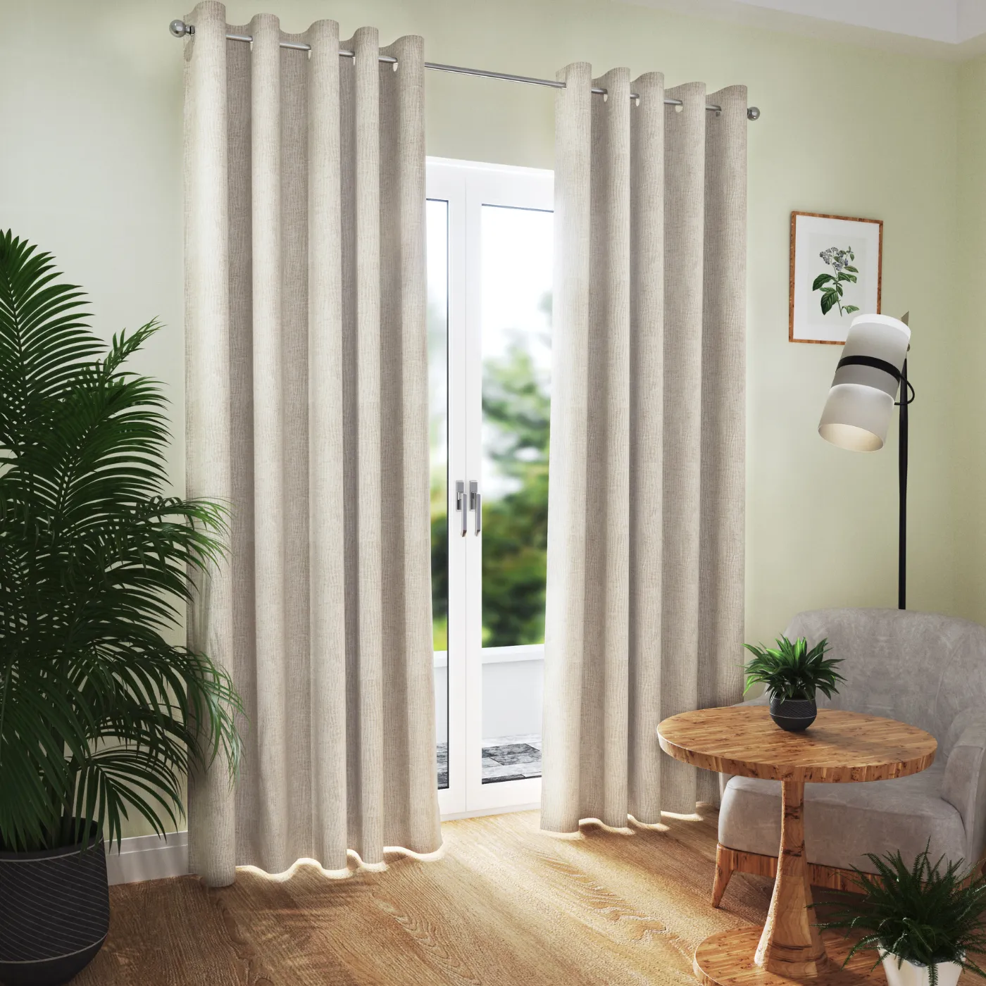 SLX Silhouette Ring Top Readymade Curtains