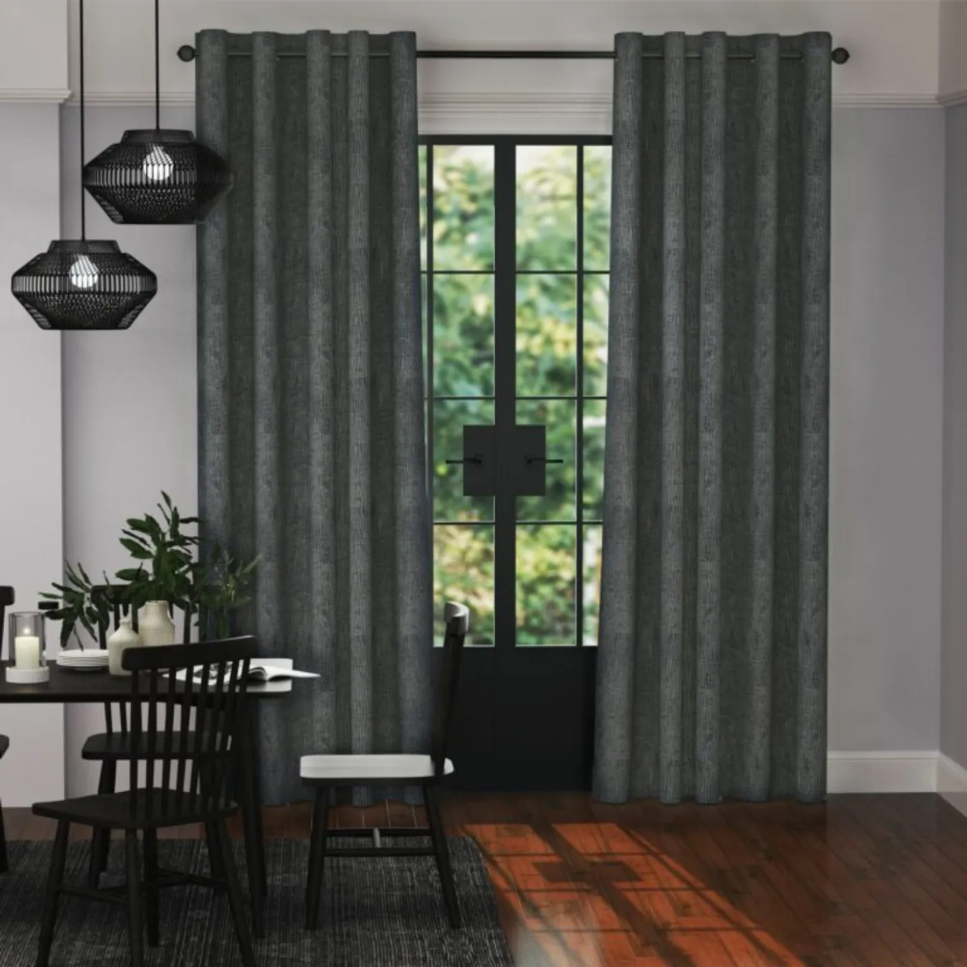 SLX Silhouette Ring Top Readymade Curtains