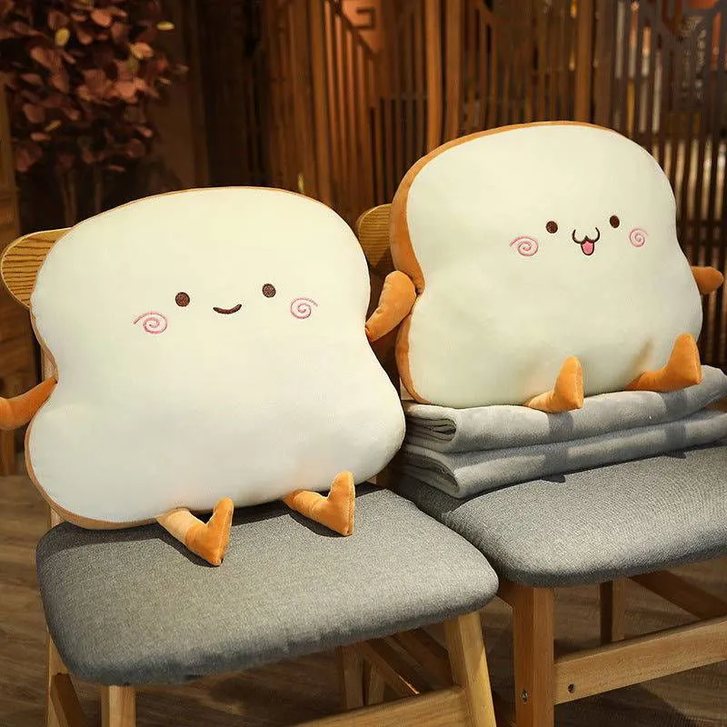 Toasty Cozy Buddy: 2-in-1 Cute Toast Bread Pillow