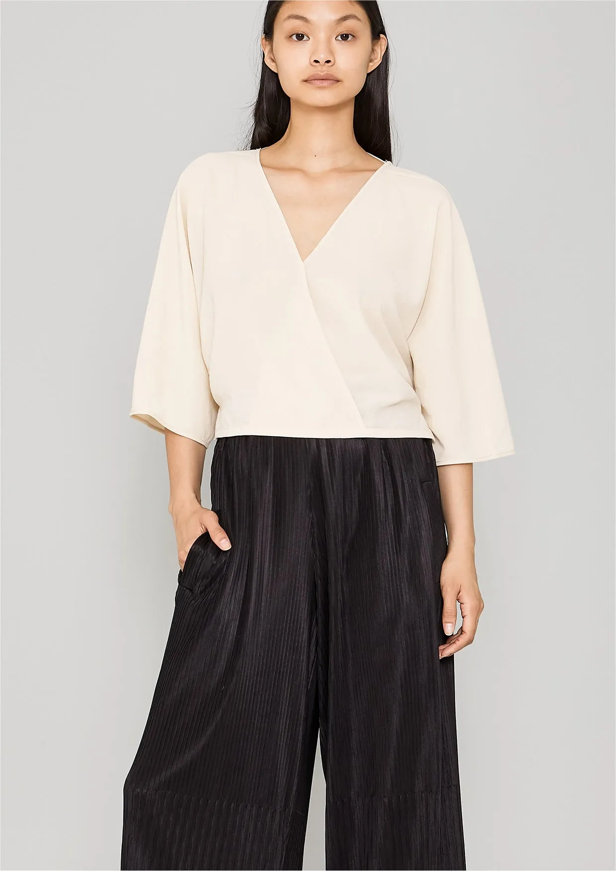 TOP DRAPING - creme