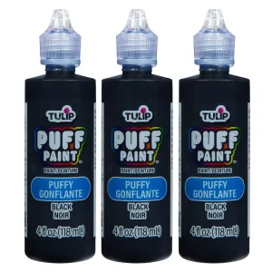 Tulip Puff Paint Slick Black 4 fl. oz. 3 Pack