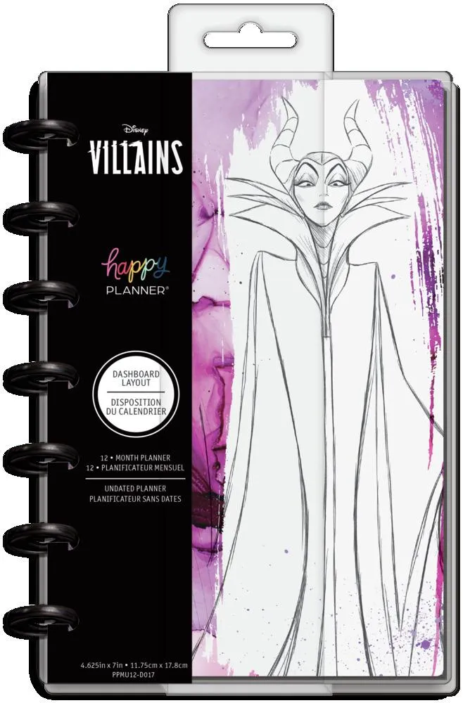 Undated Disney© Villains Mini Dashboard Happy Planner - 12 Months