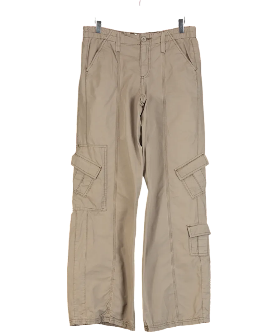 Urban Outfitters Beige Y2k Multi Pocket Cargo Pants UK S