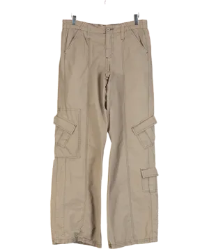 Urban Outfitters Beige Y2k Multi Pocket Cargo Pants UK S