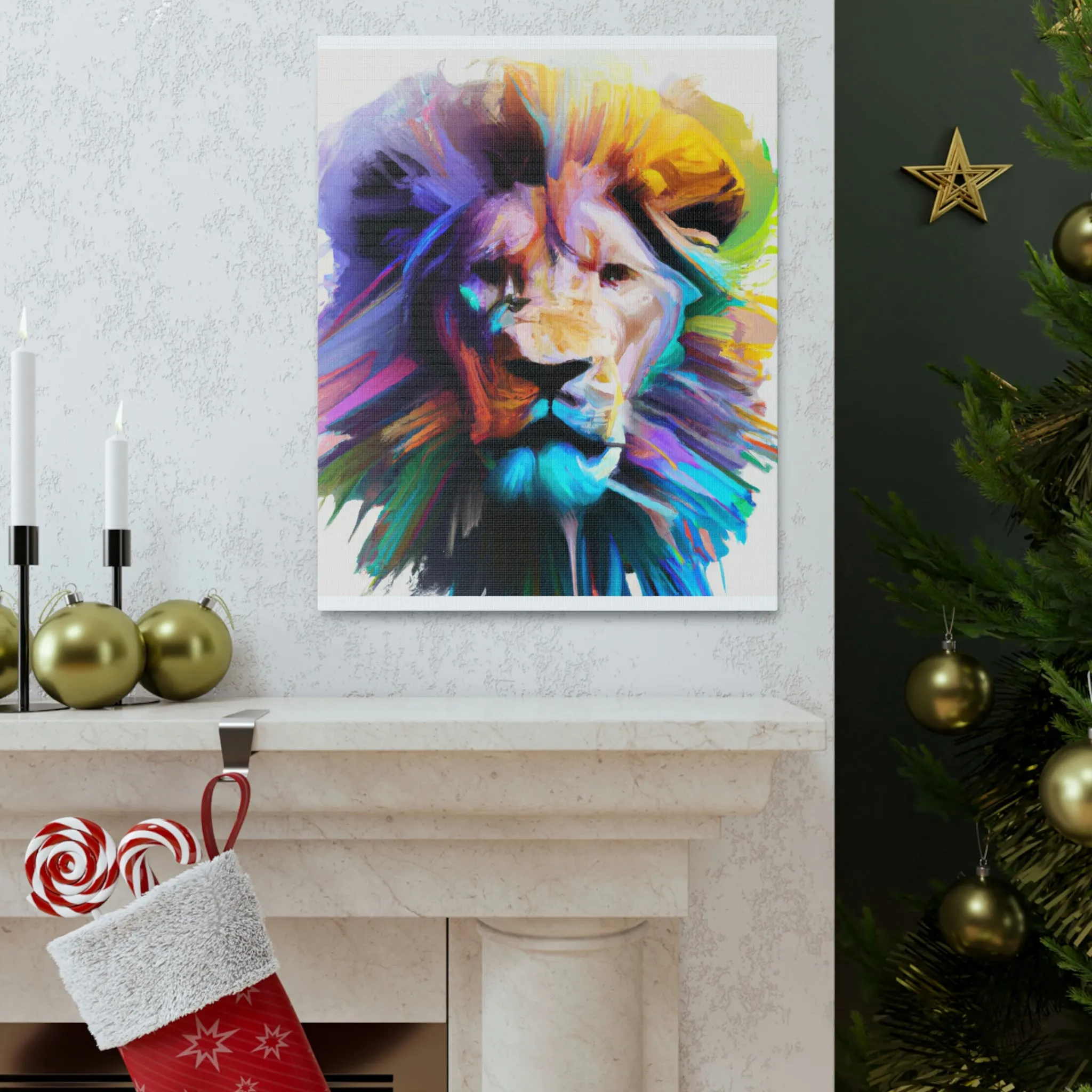 Vibrant Roar. - Canvas