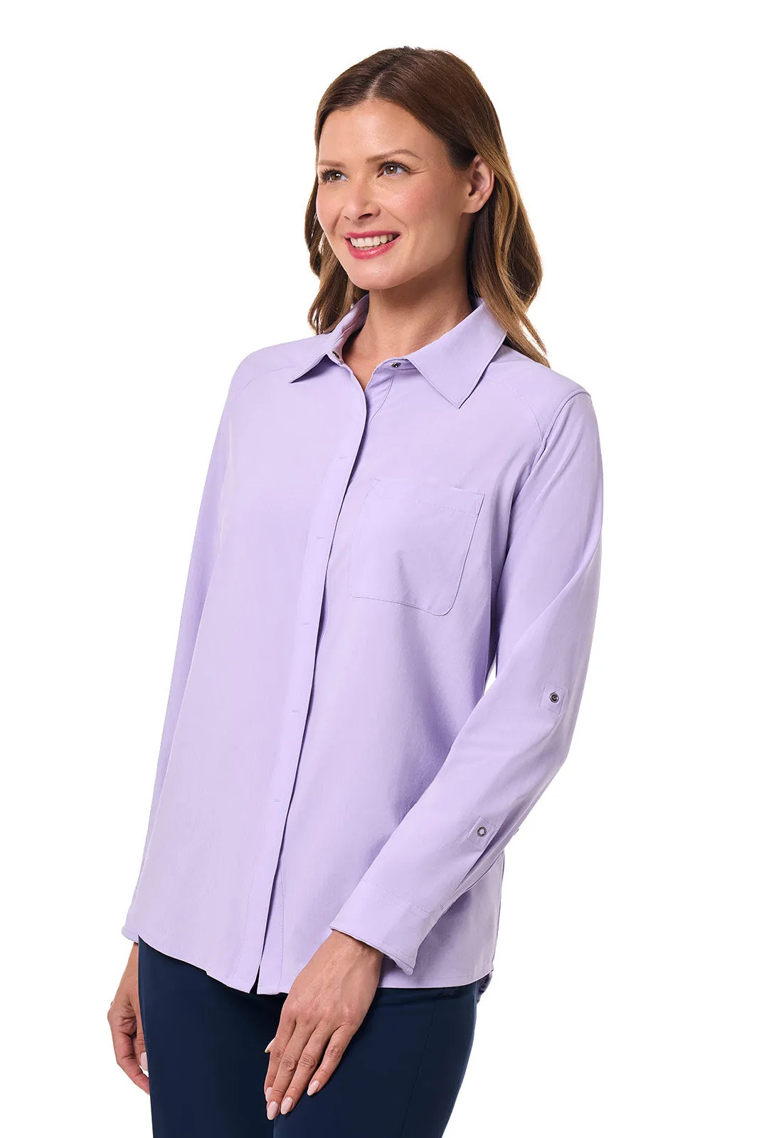 Women's Amara Smart Shirt | Lavendula Stripe