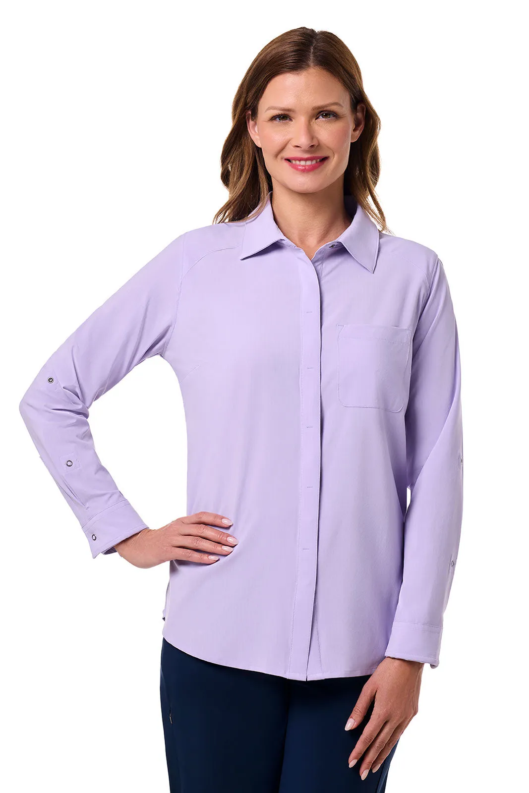 Women's Amara Smart Shirt | Lavendula Stripe
