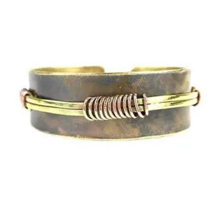 Wrapped Wire Copper and Brass Cuff Brass Images