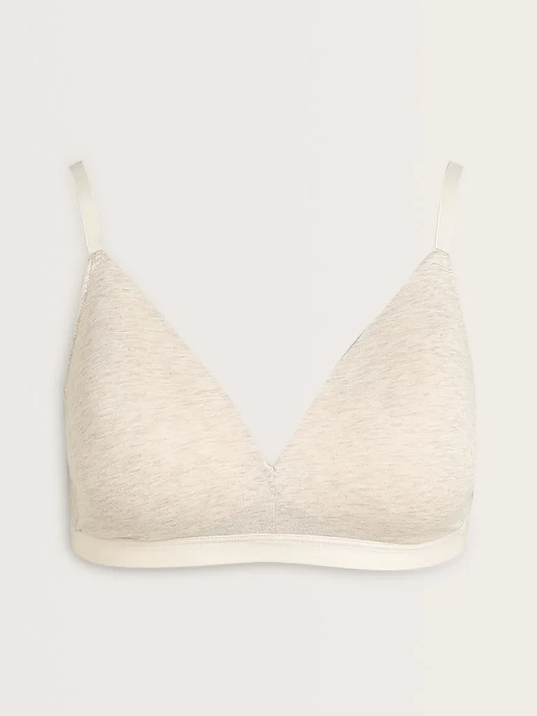 Wunderlove Off-White Padded Cotton Bra