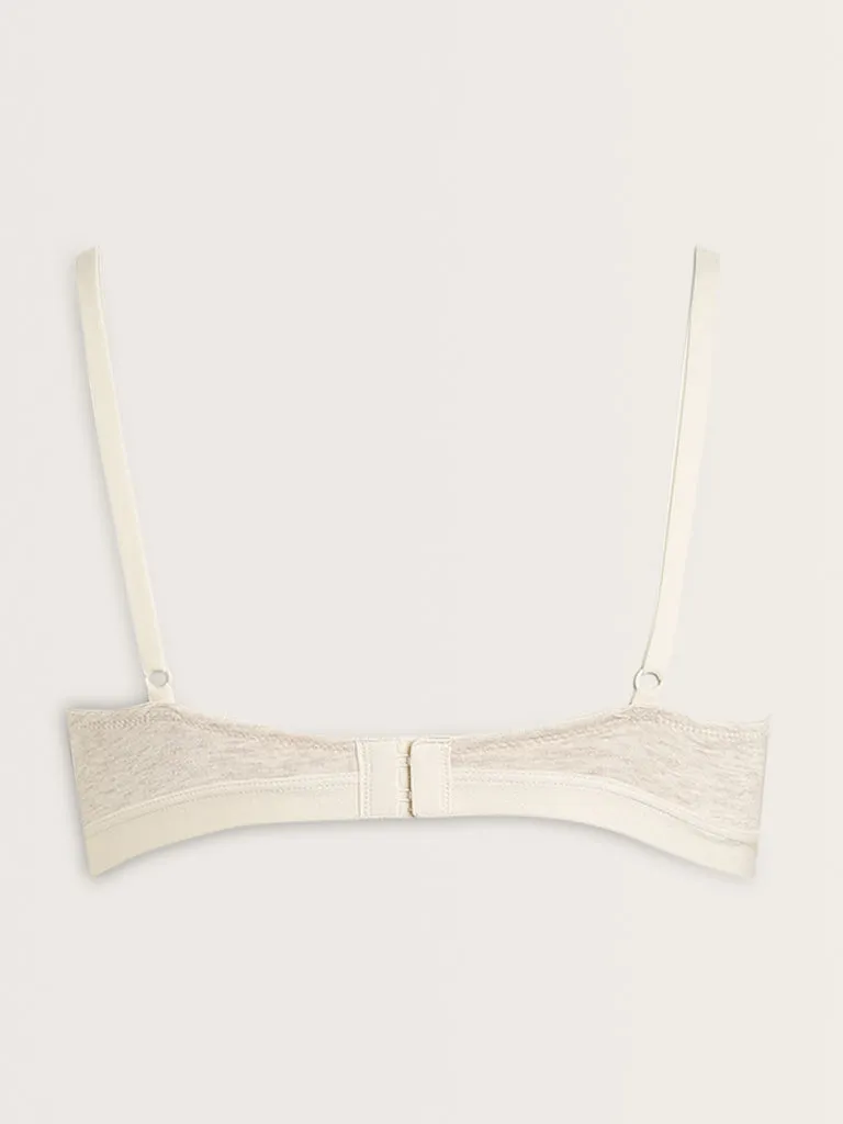 Wunderlove Off-White Padded Cotton Bra