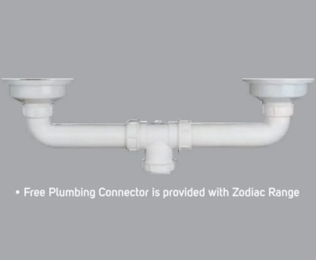 Zodiac Double Bowl Sink Streamlined Waste Management By Jayna