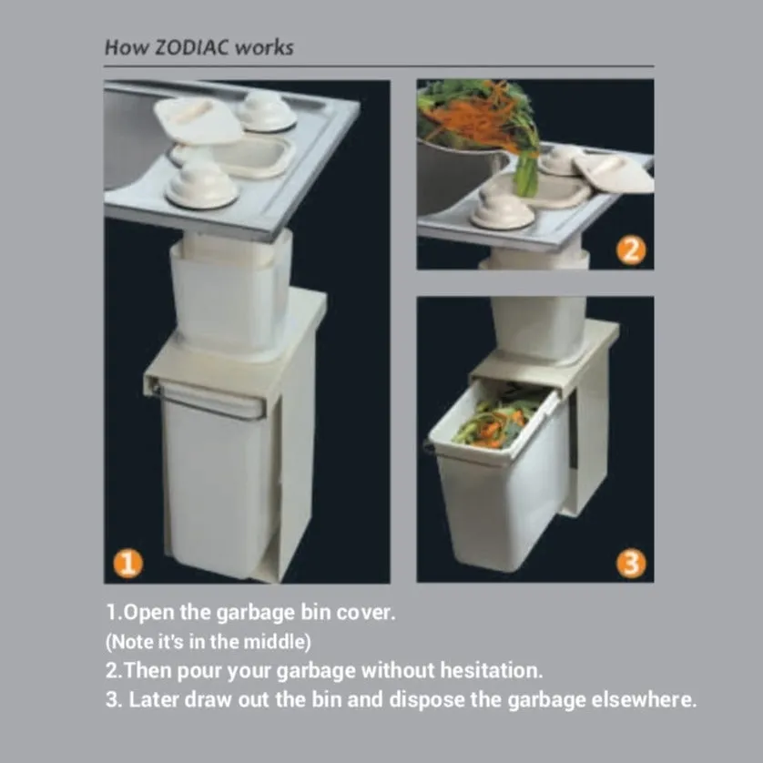 Zodiac Double Bowl Sink Streamlined Waste Management By Jayna
